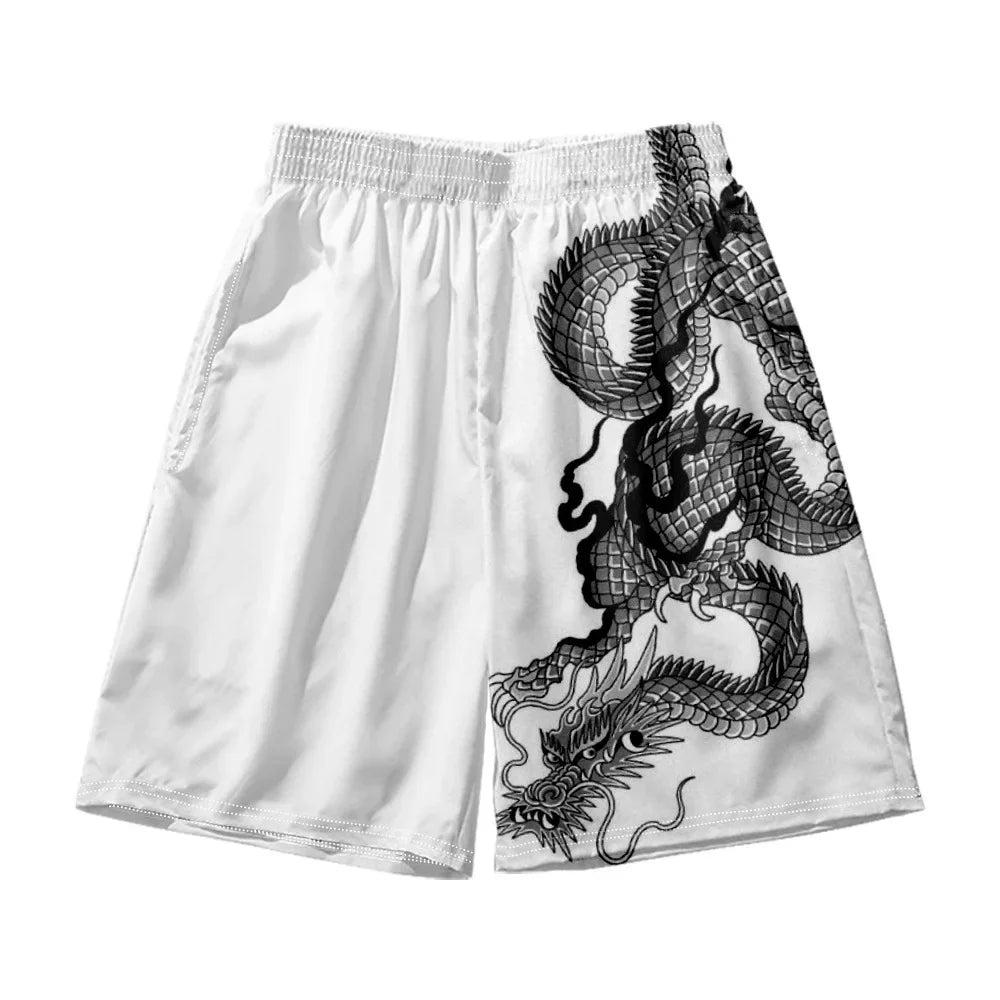 3D Chinese Style Dragon Board Shorts Beach Summer Men hip hop Sport Surfing Costumes Trunks Swimwear Cartoon Short Pants