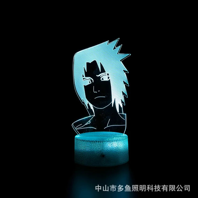 7 Colors Anime Naruto LED Night Light Toy Anime Akatsuki Uchiha Itachi Sasuke Colorful 3D Mini Table Lamp Toys Xmas Gift