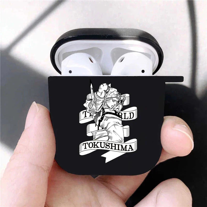 JoJo's Bizarre Adventure JoJo Anime Soft silicone TPU Case For AirPods Pro2 1 2 3 Black Wireless Bluetooth Earphone Box Cover