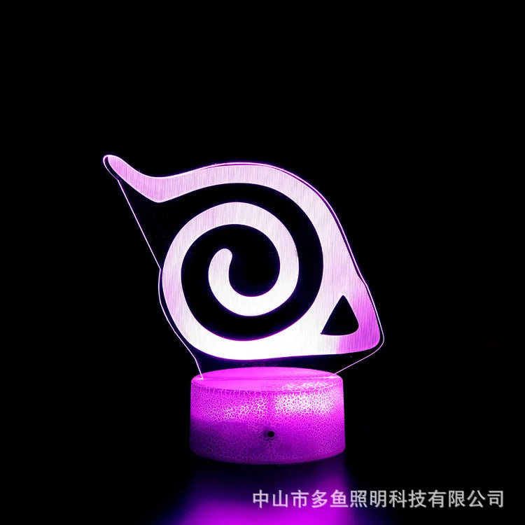 7 Colors Anime Naruto LED Night Light Toy Anime Akatsuki Uchiha Itachi Sasuke Colorful 3D Mini Table Lamp Toys Xmas Gift