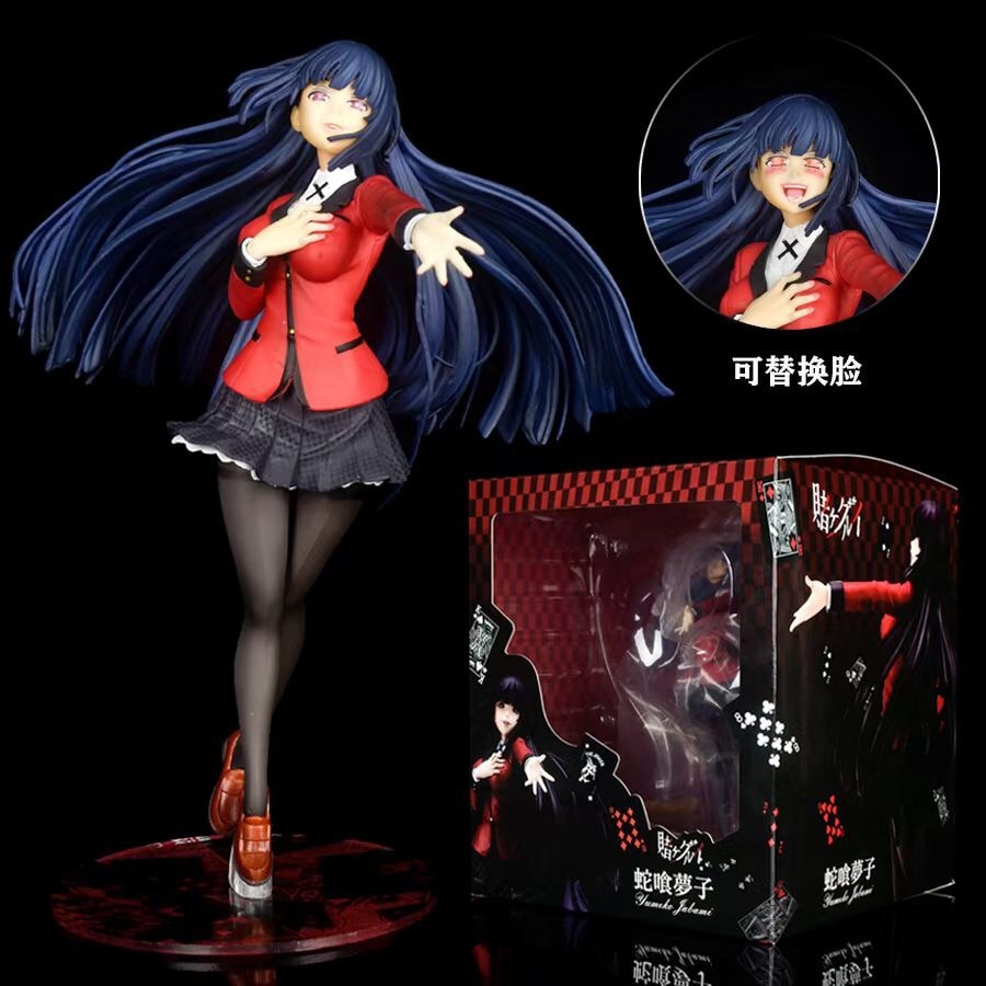 22cm Kakegurui Anime Figure Jabami Yumeko Action Figure Kakegurui Uniform Ver. Mary Saotome Figurine Collection Model Doll Toys