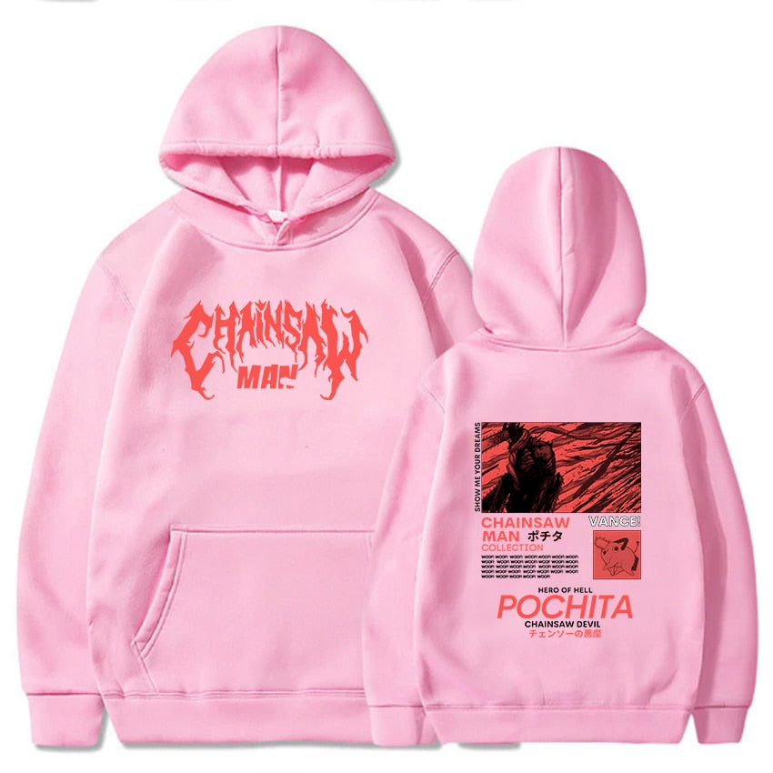 Chainsaw Man Pochita Cool Power Anime Hoodie High Quality