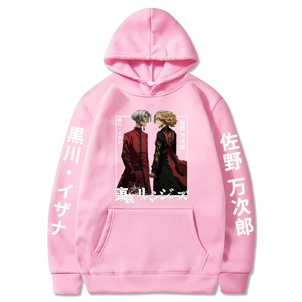 Tokyo Revengers Sano Manjirou and Kurokawa Izana Anime Hoodie Large Size