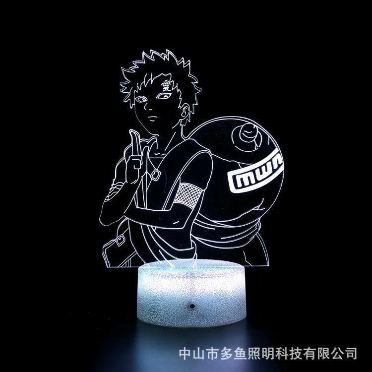 7 Colors Anime Naruto LED Night Light Toy Anime Akatsuki Uchiha Itachi Sasuke Colorful 3D Mini Table Lamp Toys Xmas Gift