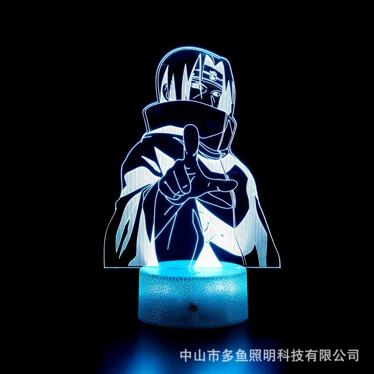 7 Colors Anime Naruto LED Night Light Toy Anime Akatsuki Uchiha Itachi Sasuke Colorful 3D Mini Table Lamp Toys Xmas Gift