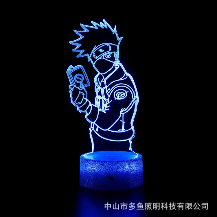 7 Colors Anime Naruto LED Night Light Toy Anime Akatsuki Uchiha Itachi Sasuke Colorful 3D Mini Table Lamp Toys Xmas Gift