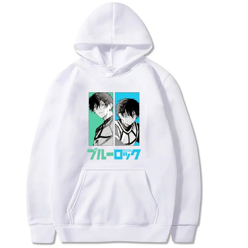 Anime Isagi Yoichi Rin Itoshi Printed Hoodie Men's Street Y2K Harajuku Cool Pullover Sweatshirt Top