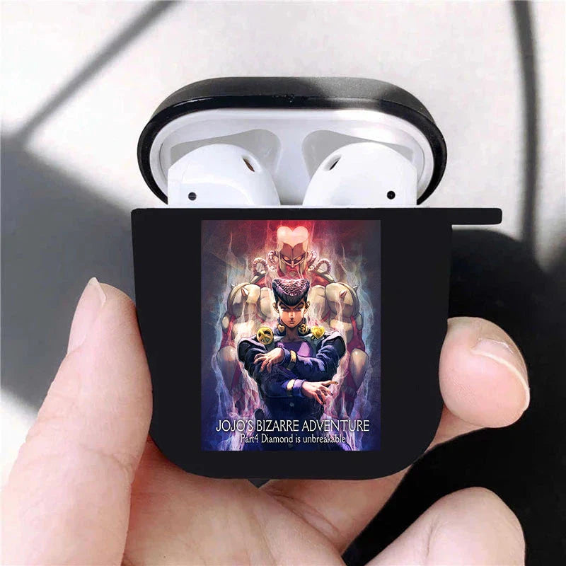 JoJo's Bizarre Adventure JoJo Anime Soft silicone TPU Case For AirPods Pro2 1 2 3 Black Wireless Bluetooth Earphone Box Cover