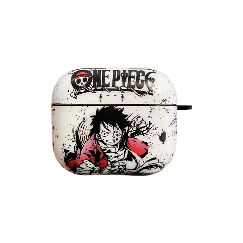 Anime  One Piece Earphone Case For AirPods 2 3 Pro Pro2 Headphone Bluetooth Wireless Headset Protection Cover