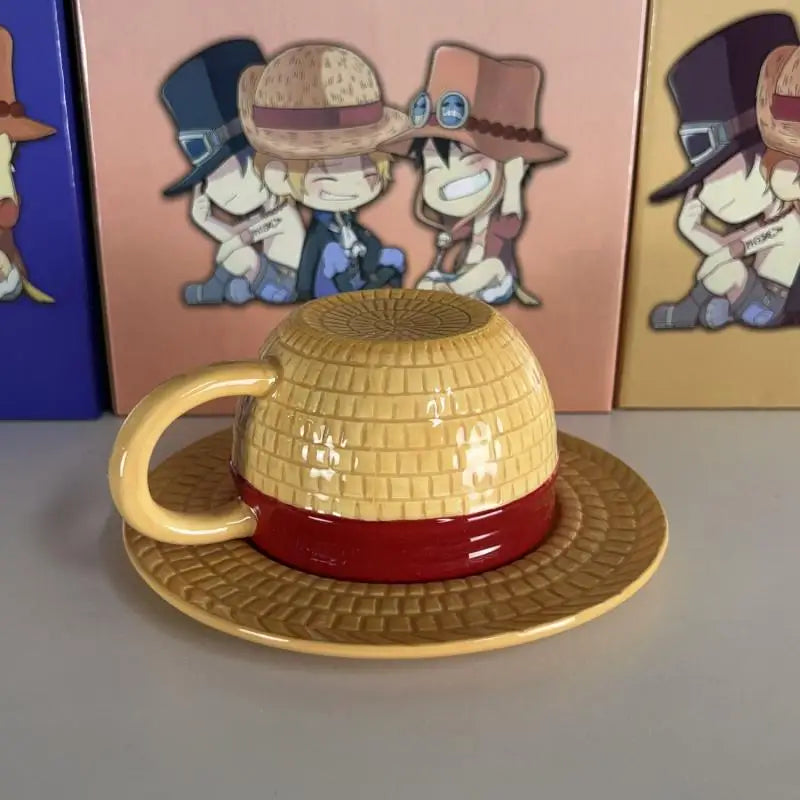 Anime One Piece Ceramic Mug Ceramic Bowl Luffy Coffee Cup Beverage Cup Office Drink Water Play Tricks Originality