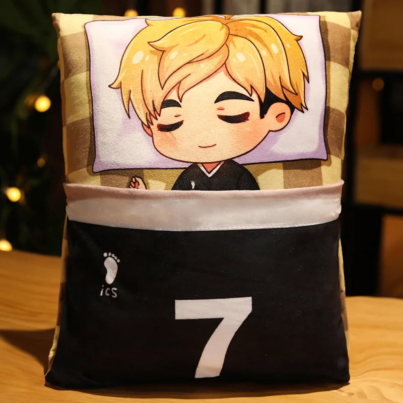 36x27cm Haikyuu!! Anime Hinata Shoyo Plush Doll Pillow Double Sided Print