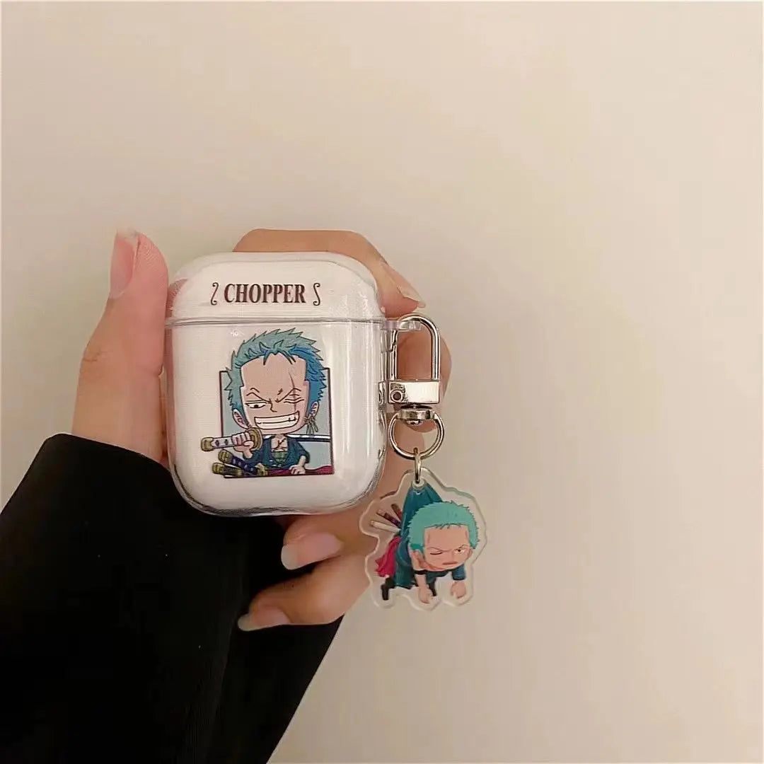 Anime Figure Luffy Zoro Ace Chopper Earphone Cases for Apple Airpods 1/2/3/pro One Piece Protective Case Wireless Earphone Cover