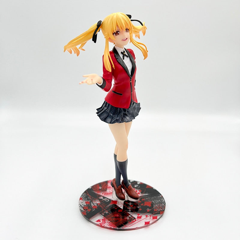 22cm Kakegurui Anime Figure Jabami Yumeko Action Figure Kakegurui Uniform Ver. Mary Saotome Figurine Collection Model Doll Toys