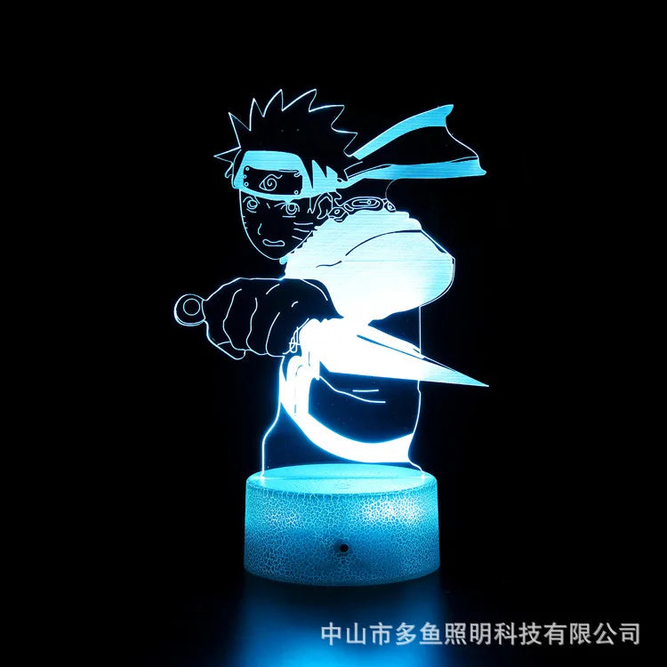 7 Colors Anime Naruto LED Night Light Toy Anime Akatsuki Uchiha Itachi Sasuke Colorful 3D Mini Table Lamp Toys Xmas Gift