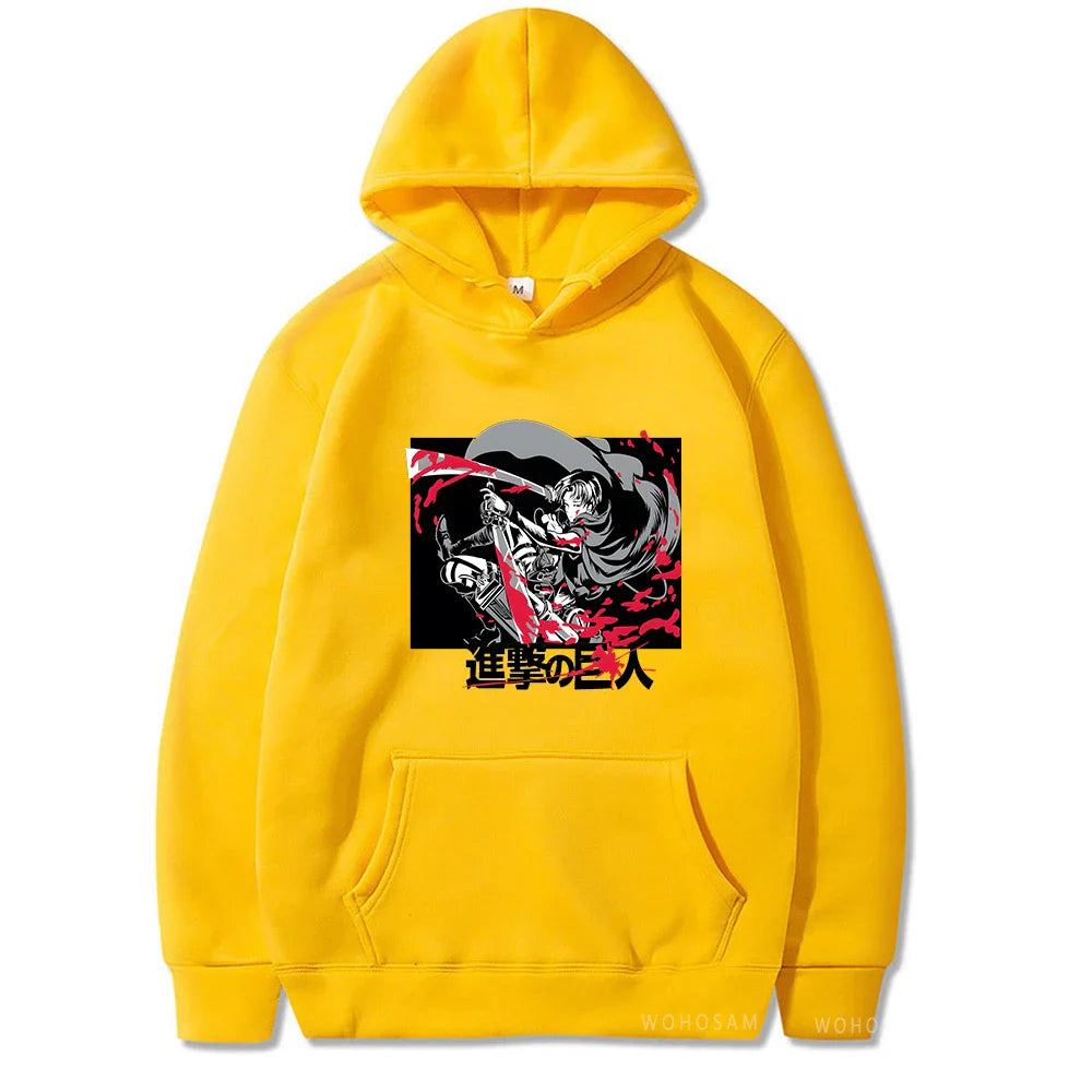 Levi Graphic Print Hooded Attack on Titan Hot Anime Plus Size Zipper Hoodie Men Women Sweatshirts Harajuku Streetwear Pullover