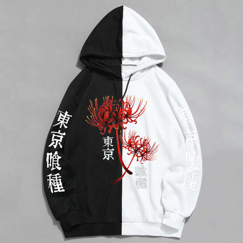 Tokyo Ghoul Spider Lily Hoodie - Kaneki Ken Oversized Sweatshirt