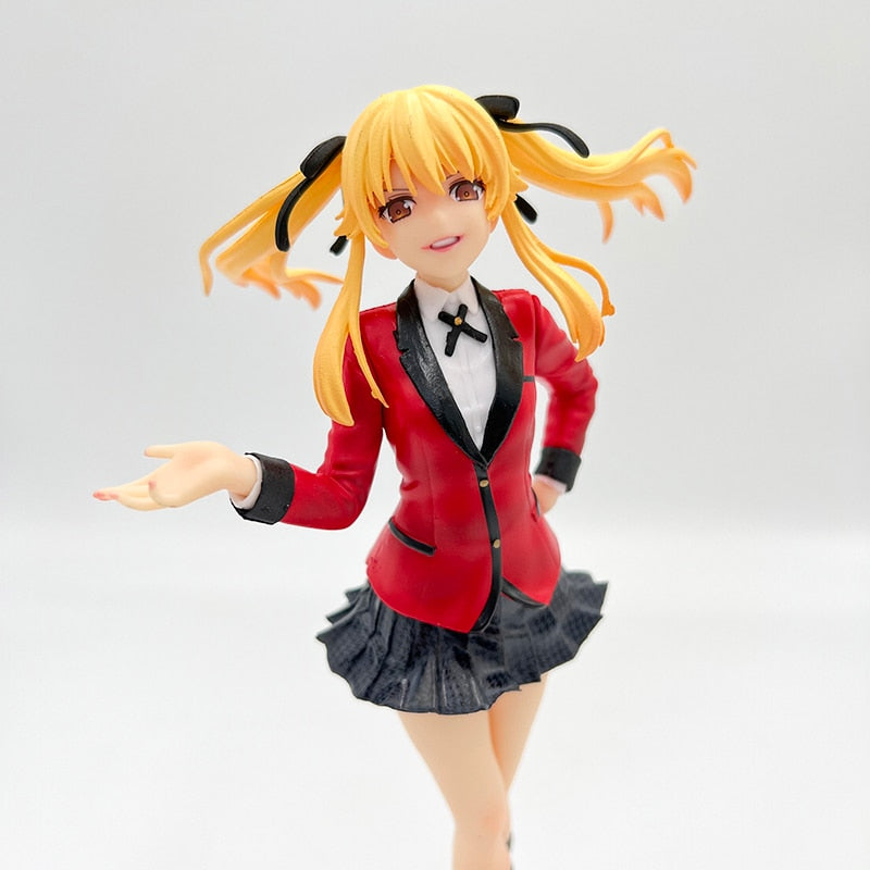 22cm Kakegurui Anime Figure Jabami Yumeko Action Figure Kakegurui Uniform Ver. Mary Saotome Figurine Collection Model Doll Toys