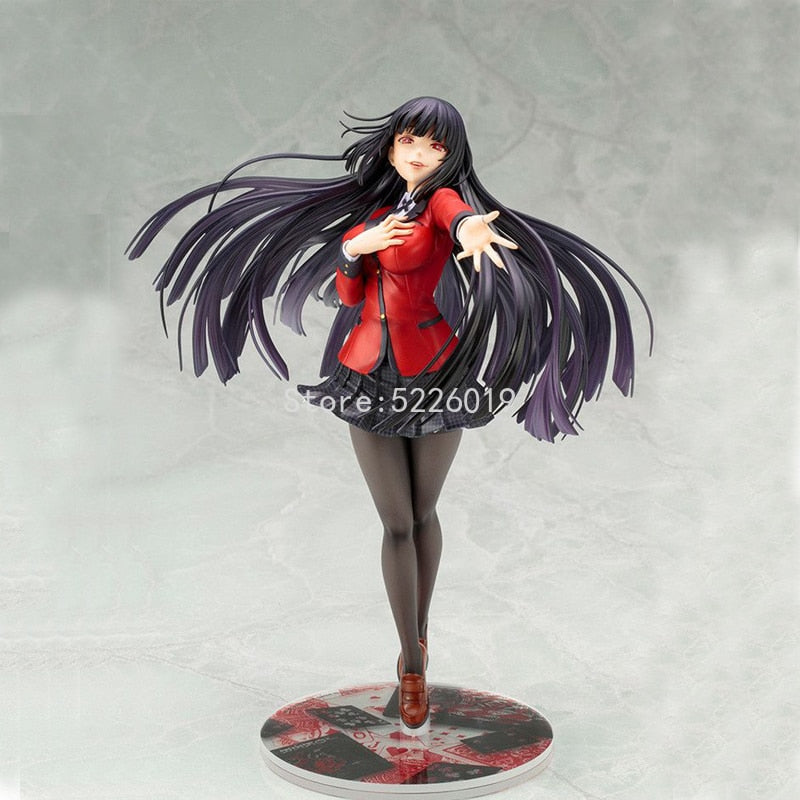 22cm Kakegurui Anime Figure Jabami Yumeko Action Figure Kakegurui Uniform Ver. Mary Saotome Figurine Collection Model Doll Toys