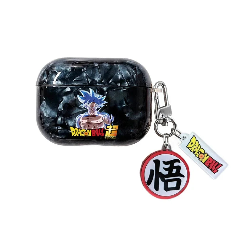 Dragon Ball Goku Cases for Airpods 1 2 3 Pro Pro2 Case Creative Cartoon Protective Wireless Earphone Charging Box with Keyring