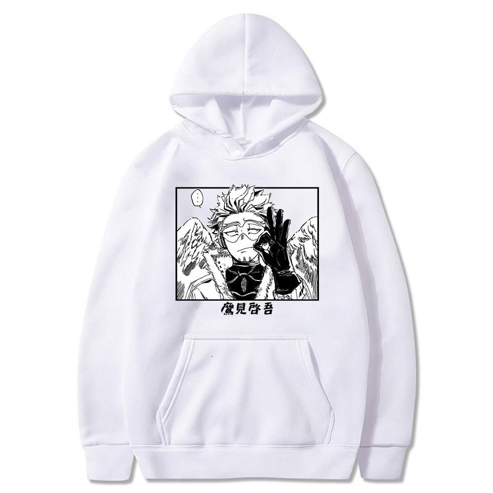 Anime Hawks My Hero Academia Hoodies Japanese Printed Casual Hooded Sweatshirts