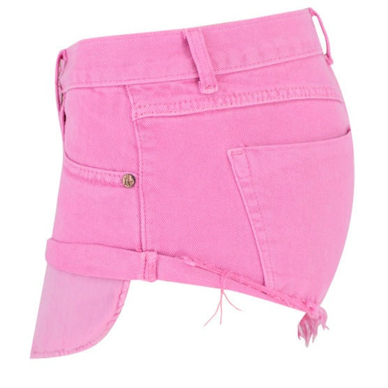 Women's Hem Exposes The Pocket Low Waist Loose Denim Shorts