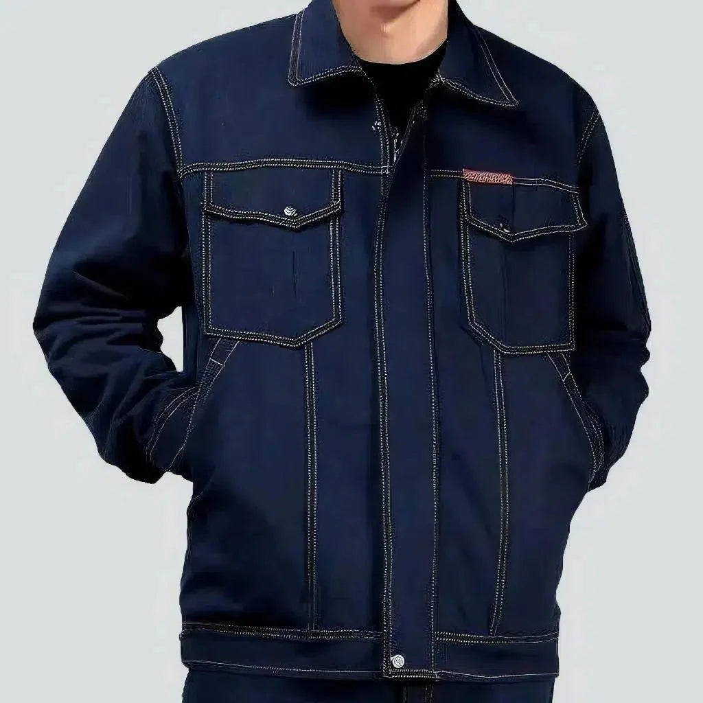 Work duty denim men's jacket