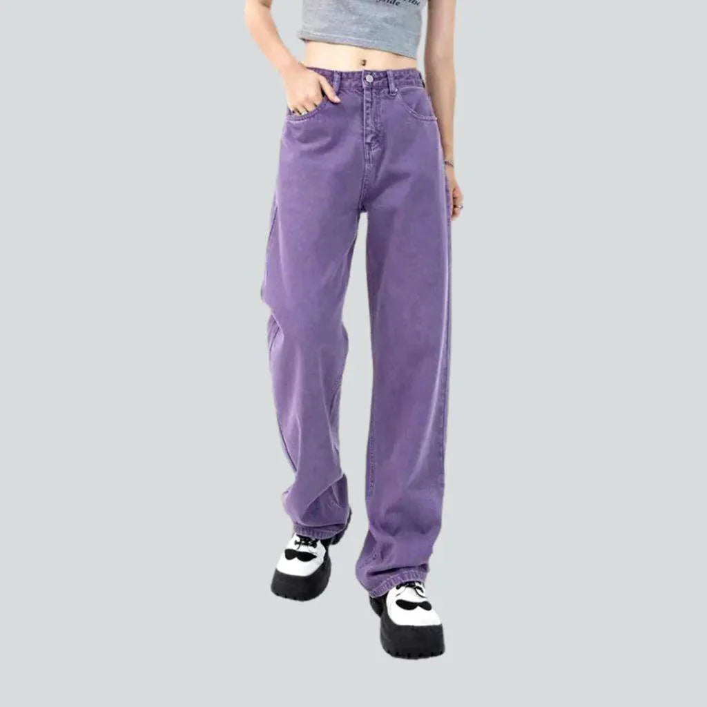 Y2k color jeans for women