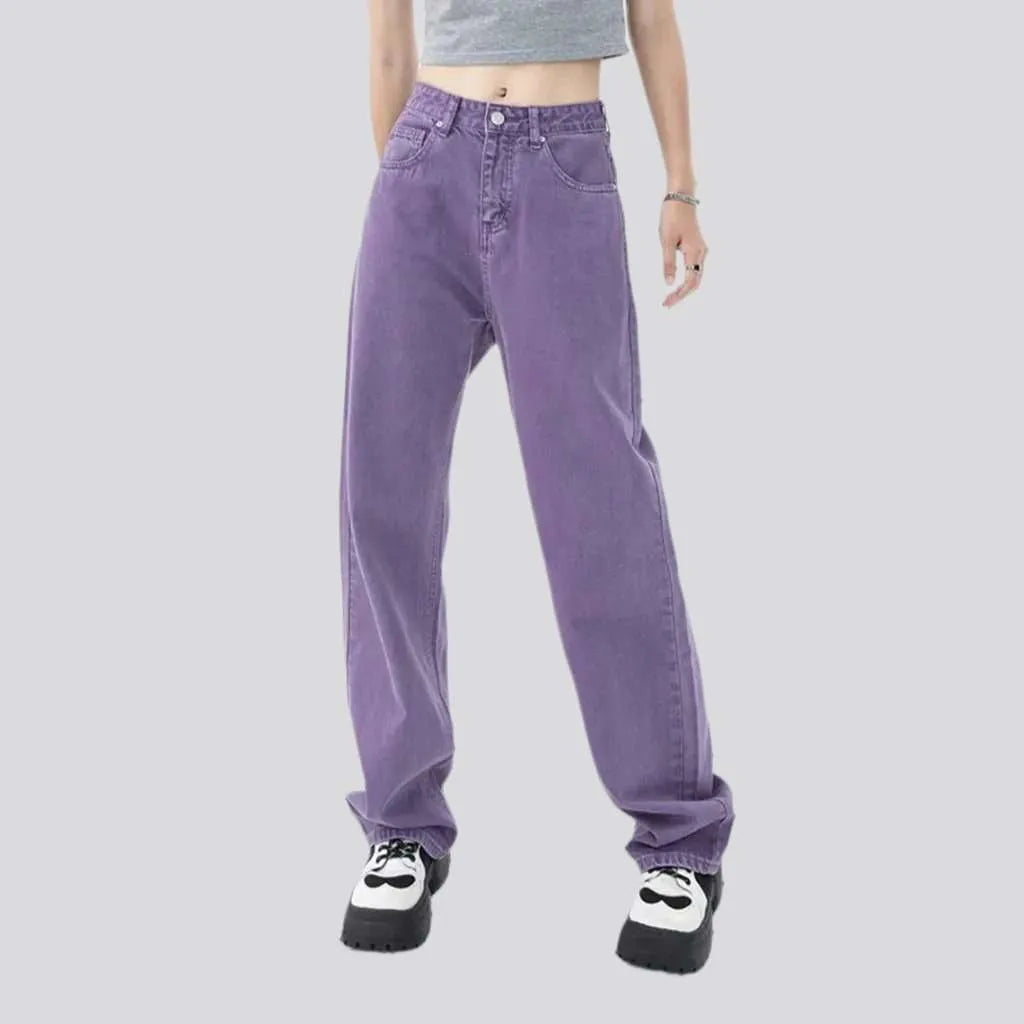 Y2k color jeans for women