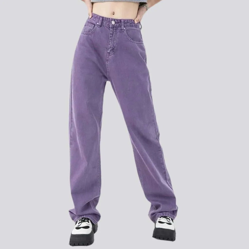 Y2k color jeans for women