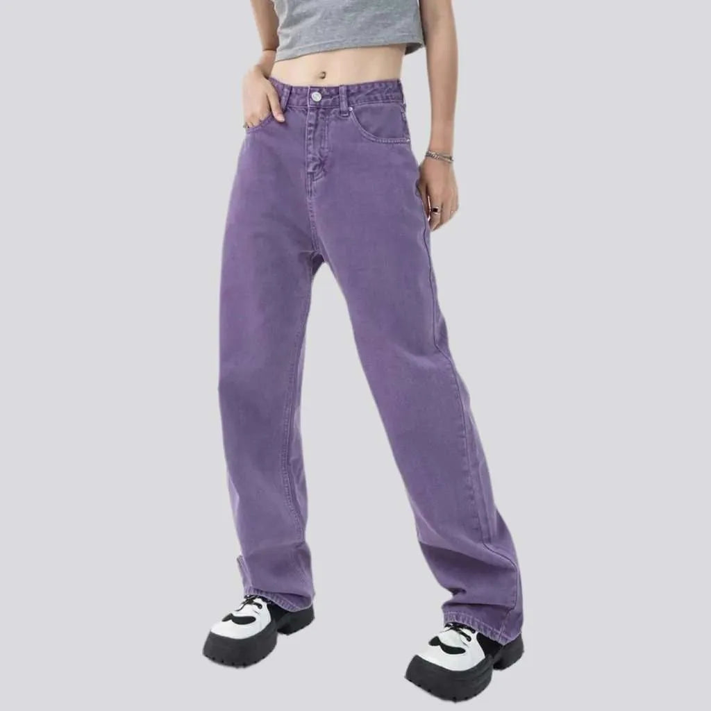 Y2k color jeans for women