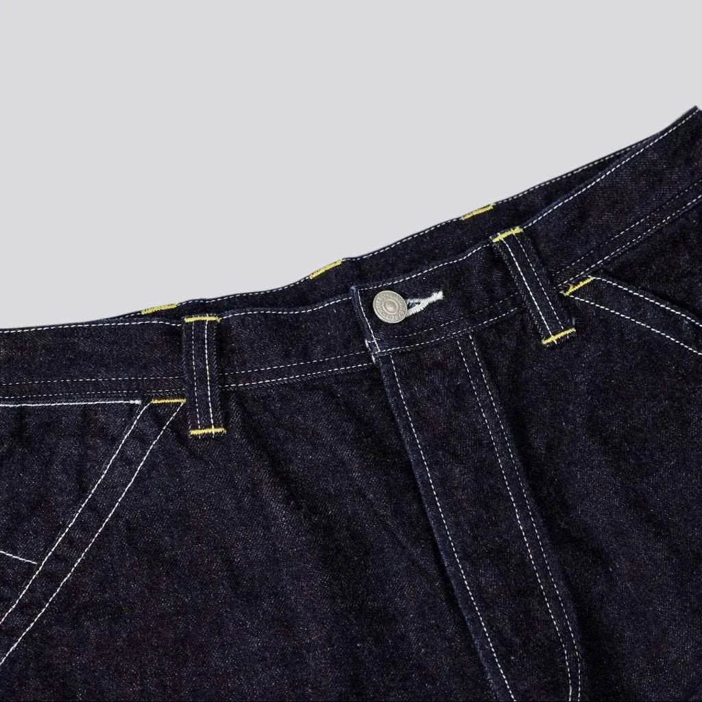 Workwear high-waist jeans for men