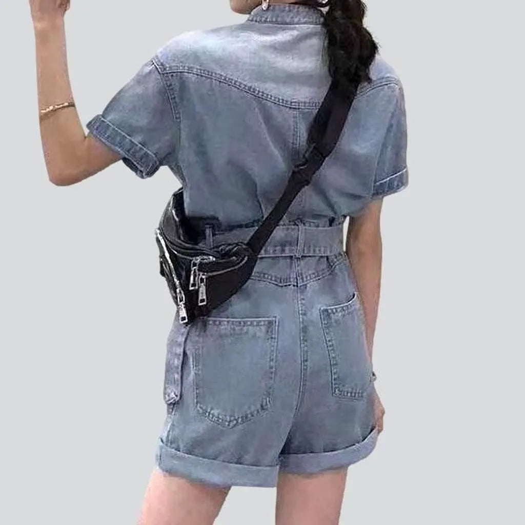 Y2k denim jumpsuit for women