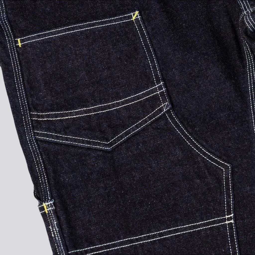 Workwear high-waist jeans for men