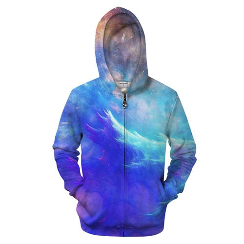 Blue & Purple Sky Zip-up Hoodie