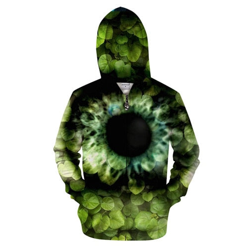 Green Cissus Kerrii Zip-up Hoodie