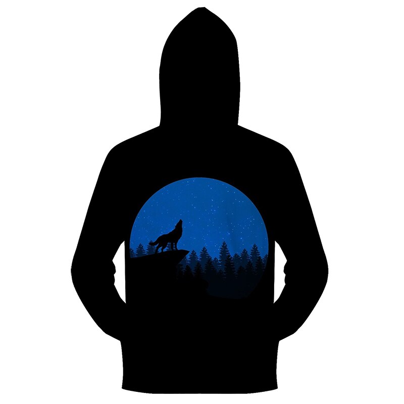 Wolf at Dusk Zip-up Hoodie