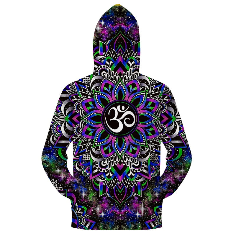 Galaxy Mandala Zip-up Hoodie