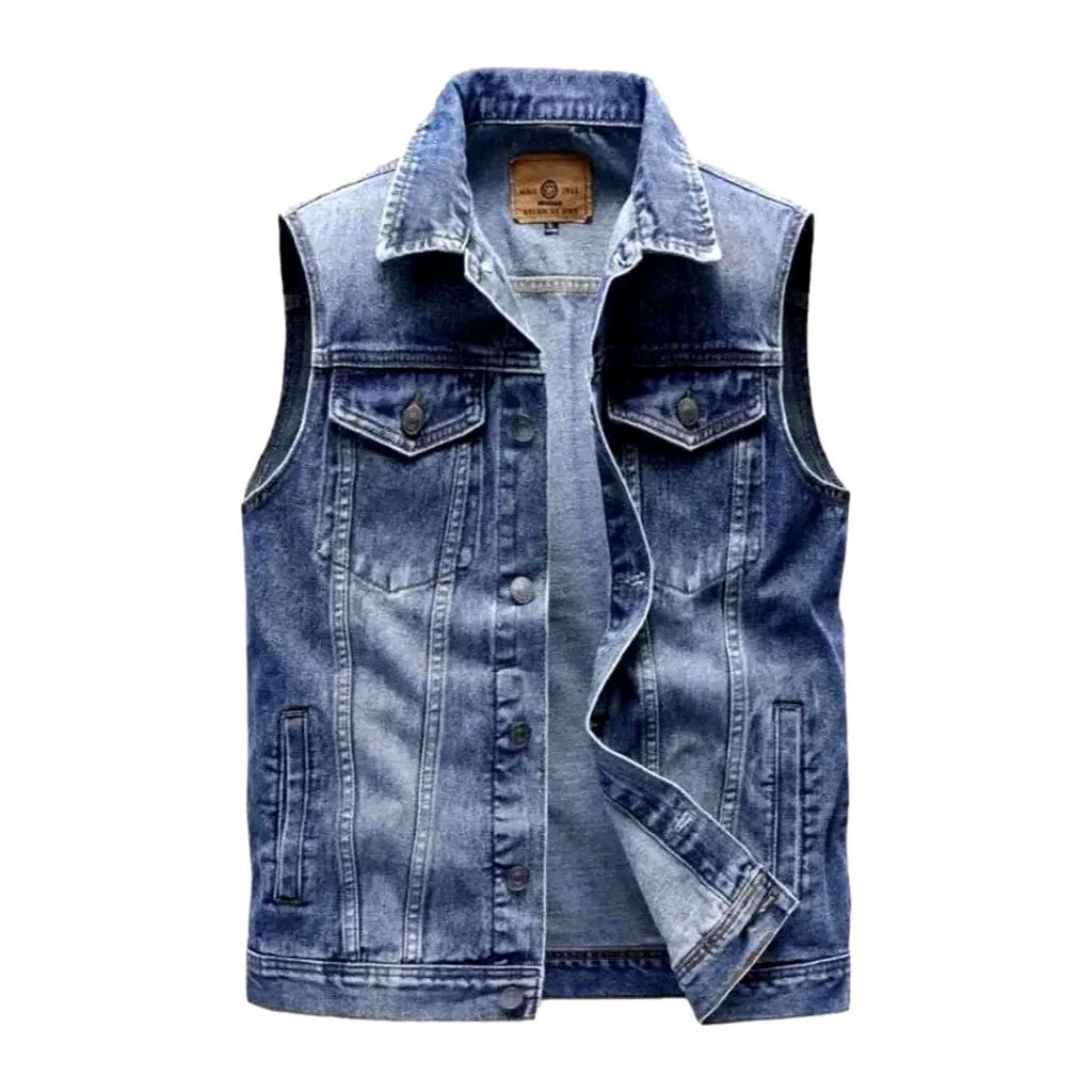 Regular men's jean vest