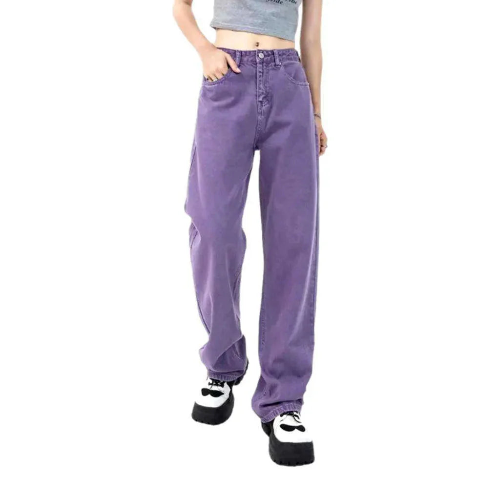 Y2k color jeans for women