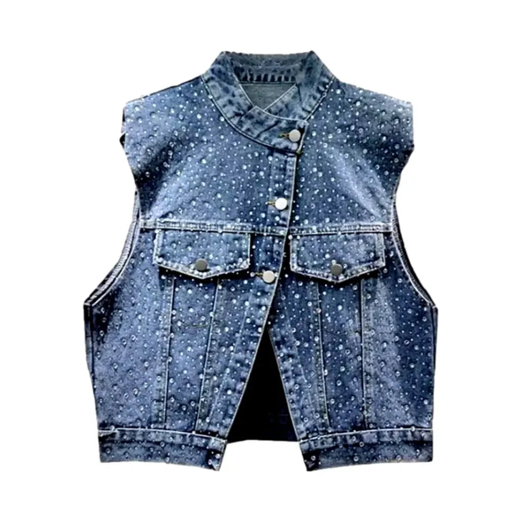 Y2k jean vest for women