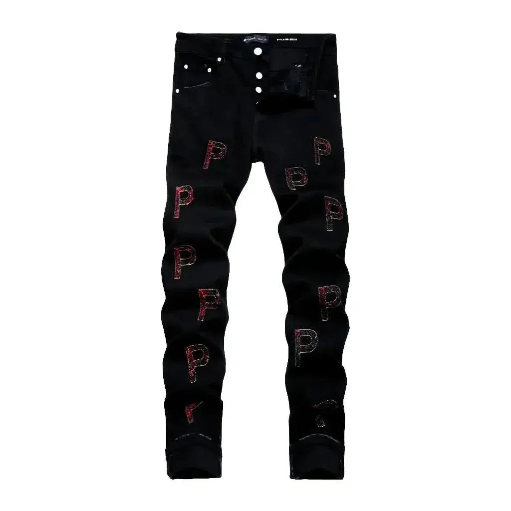 Y2k men's letter-print jeans