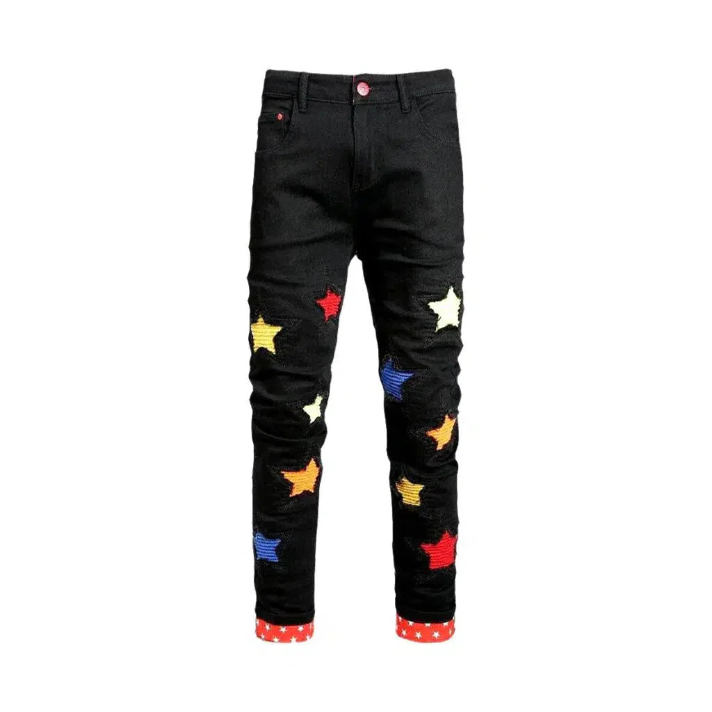 Y2k men's patchwork jeans